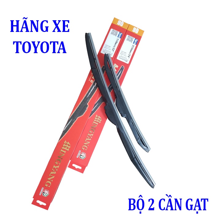 [BH 12TH] Bộ 2 thanh gạt nước mưa ô tô dành cho hãng xe Toyota: Camry-Altis-Yaris-Fortuner-Vios-Hilux-Innova-Land Cruise