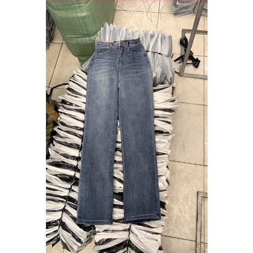 Quần jeans ống đứng co giãn