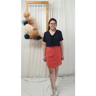 Bigsize công sở - Áo Nơ Cổ Màu Đen - Bigsize