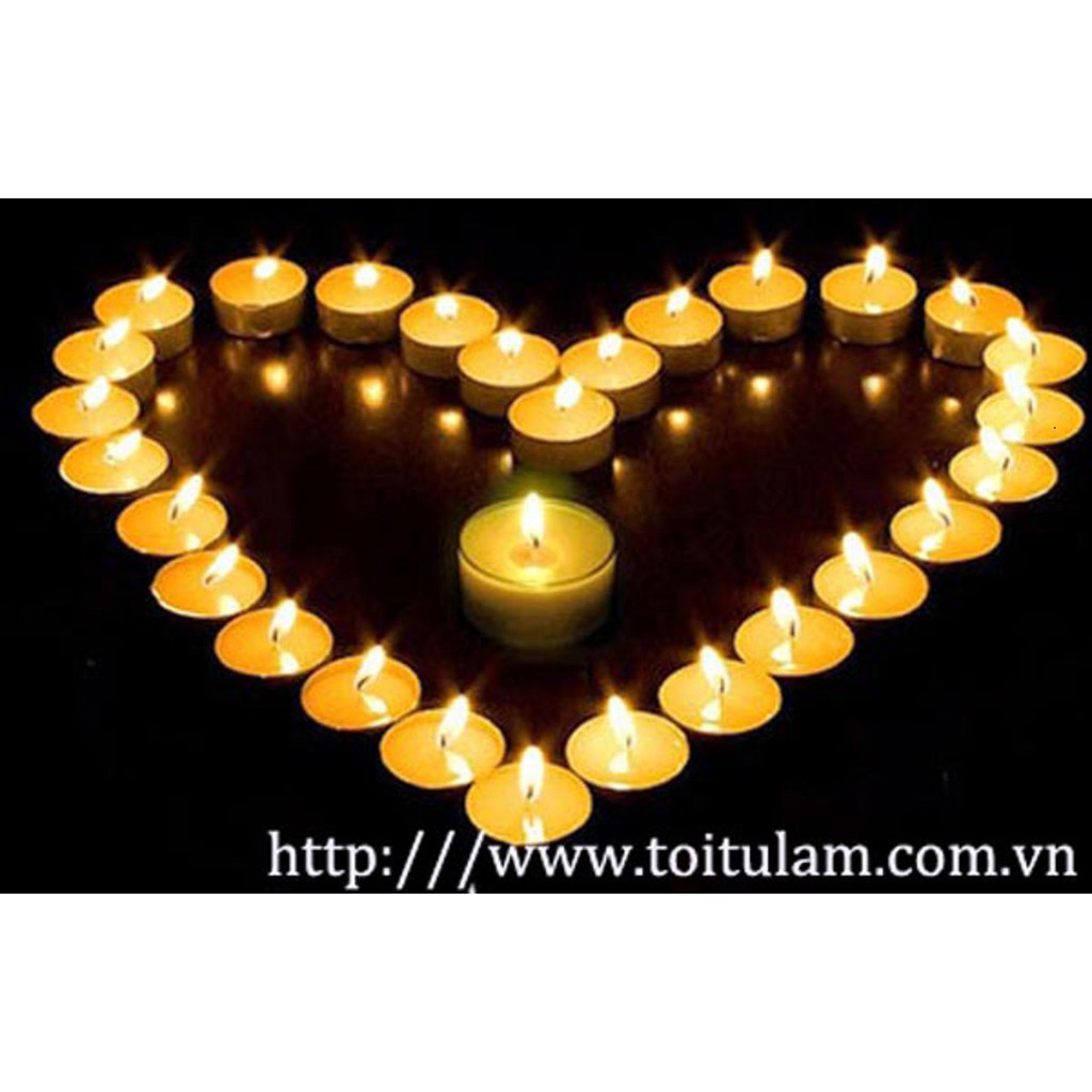 Giá Sỉ - 1 thùng 20 hôp = 2000 viên nến Tealight Cháy 4h và loại cháy 2h/viên nến vỉ