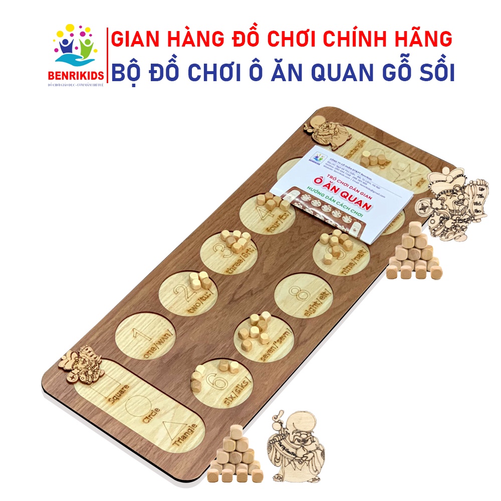 Bàn Cờ Ô Ăn Quan Mancala Đồ Chơi Board Game Dân Gian Việt Nam Phiên Bản Lộc Thọ Siêu Đẹp