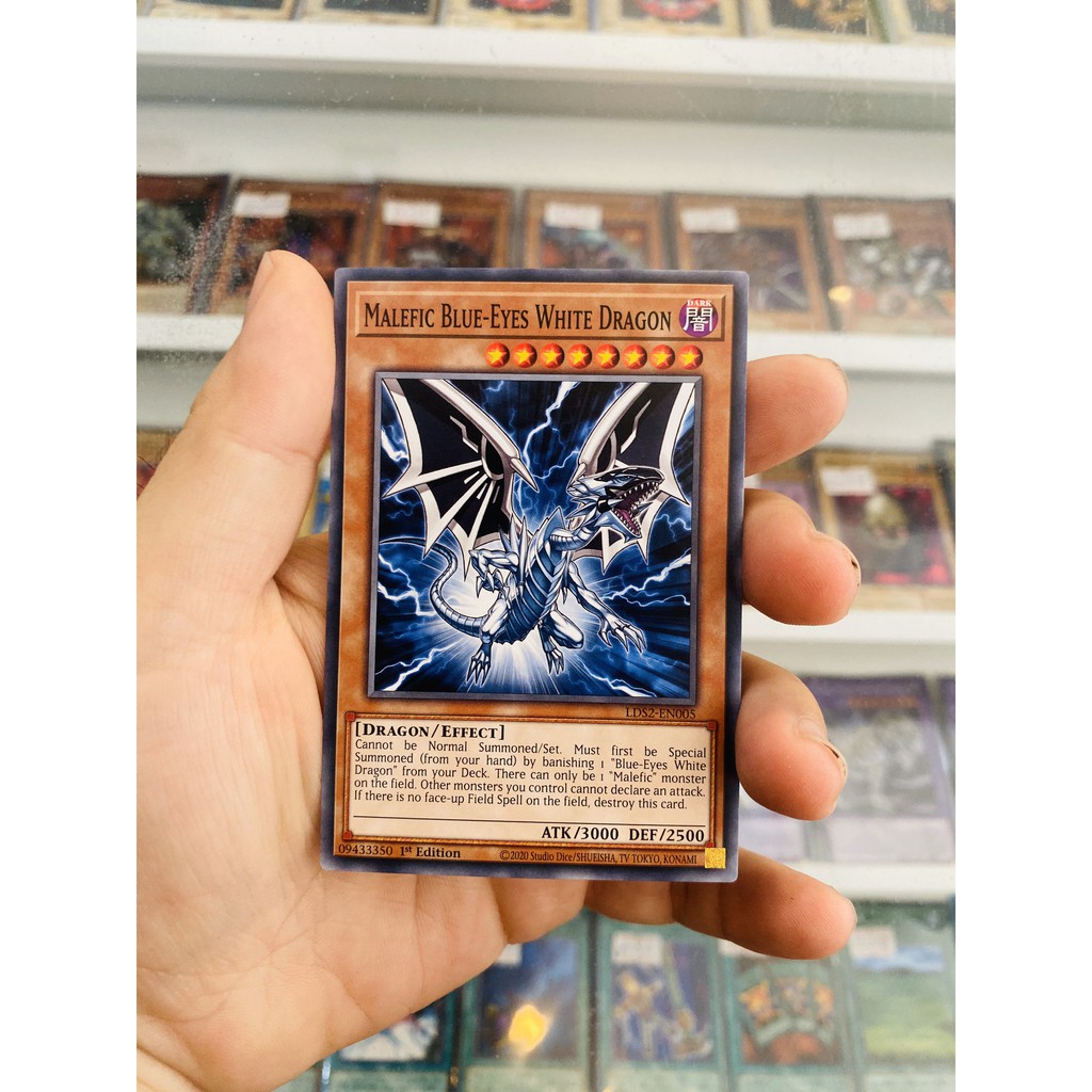Thẻ Bài YugiOh! Mã LDS2-EN005 - Malefic Blue-Eyes White Dragon - Common - 1st Edition