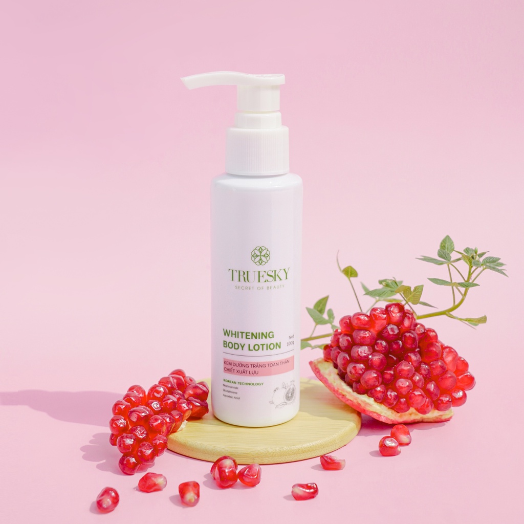 Kem dưỡng trắng da toàn thân chiết xuất lựu Truesky Whitening Body Lotion 100g