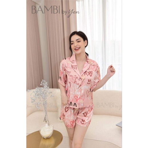 Bộ Lụa Satin Cộc Đùi Cao Cấp