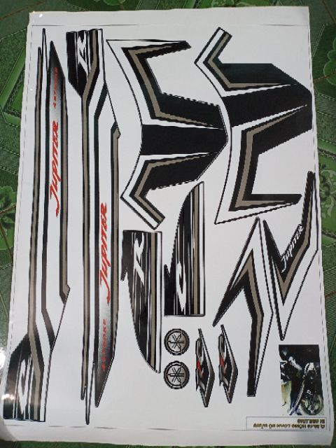 Tem rời jupiter Rc dán xe đen