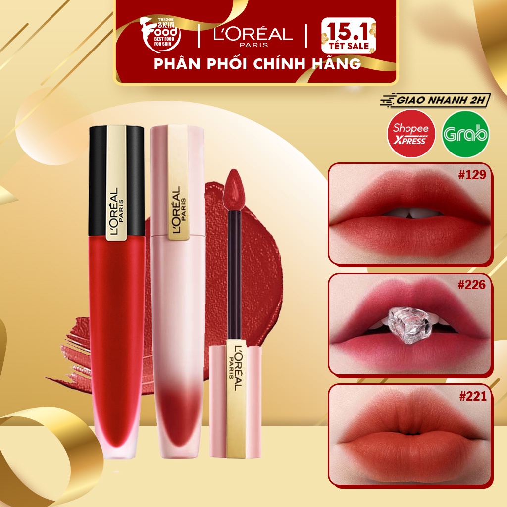 Son Kem Lì Nhẹ Môi, Lên Màu Chuẩn L'Oreal Paris Signature Matte Liquid Lipstick 7ml