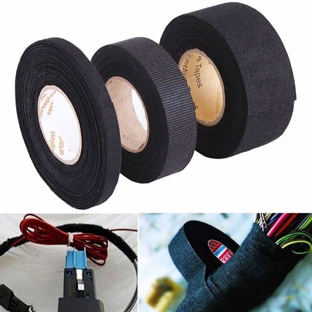 Băng Dính Vải Chịu Nhiệt Dùng Quấn Dây Điện Ô Tô