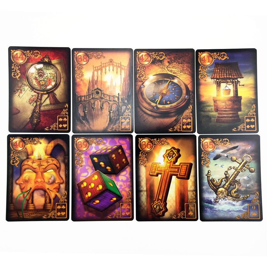 Combo Bộ Bài Bói Tarot Gilded Reverie Lenormand – Expanded Edition Cards M3 và Túi Nhung Đựng Tarot