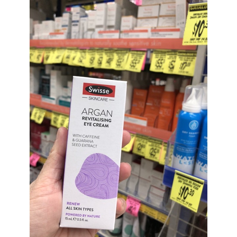 Kem chống lão hóa mắt Swisse Skincare Argan Revitalising Eye Cream 15ml