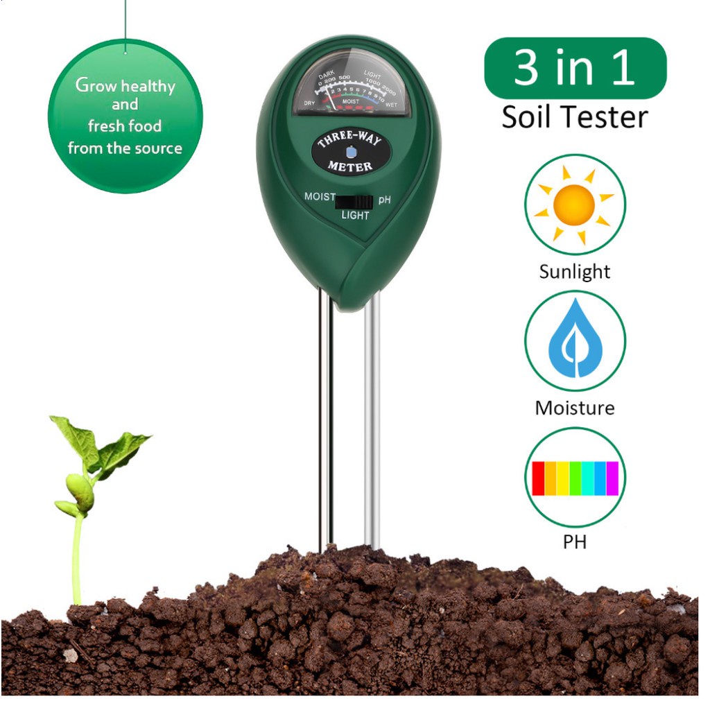 Máy phân tích độ ẩm, độ PH, ánh sáng cho cây trồng - Soil_moisture_meter