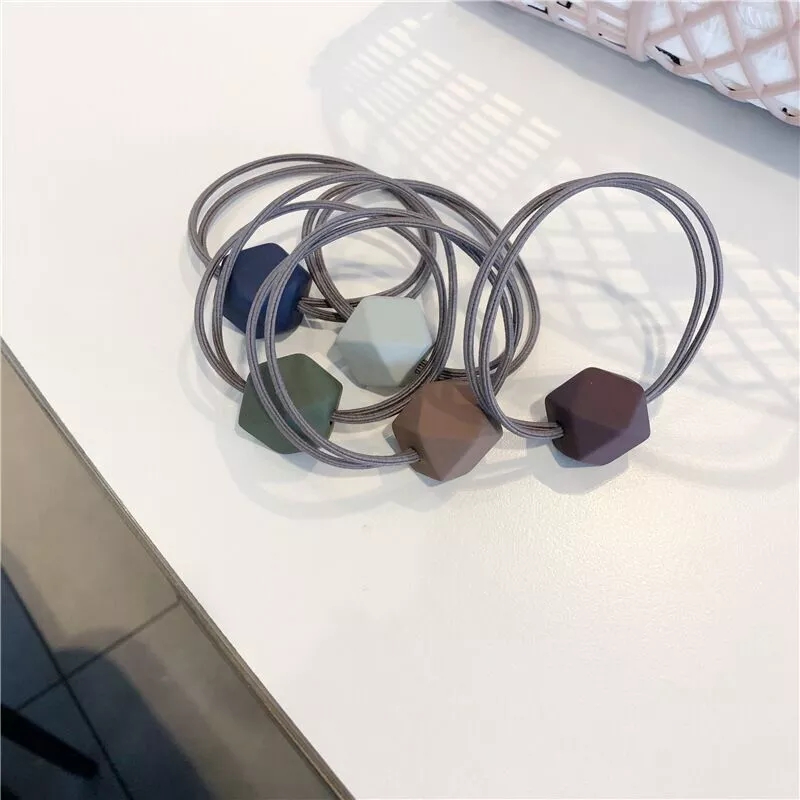 Dây Buộc Tóc Hình Vuông Bằng Cao Su Đàn Hồi Phong Cách Hàn Quốc