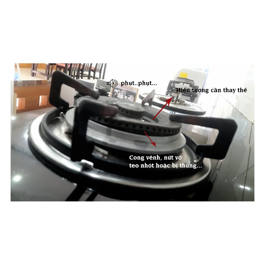 Bộ Đầu Đốt - Bộ Mâm Chia Lửa HS004A Đa Năng Cho Bếp Gas Âm  - Hàng Nhập Khẩu