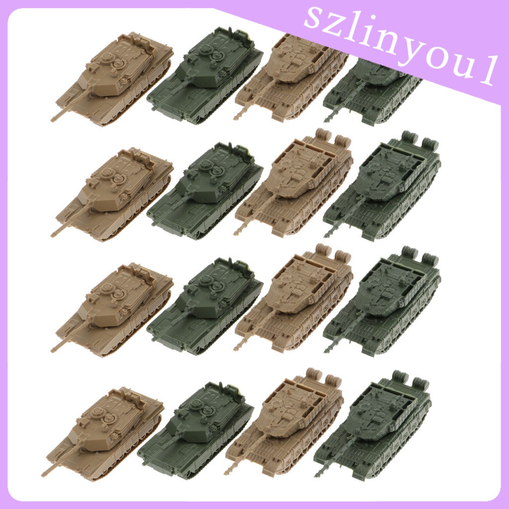 Set 16 Mô Hình Xe Tăng 4d Tỷ Lệ 1 / 144