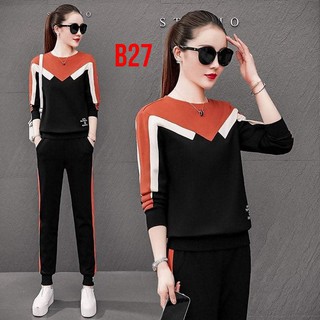 Đồ Bộ Thu Đông Nữ Thể Thao Thời Trang Dạo Phố Mặc Nhà Cao Cấp_B27