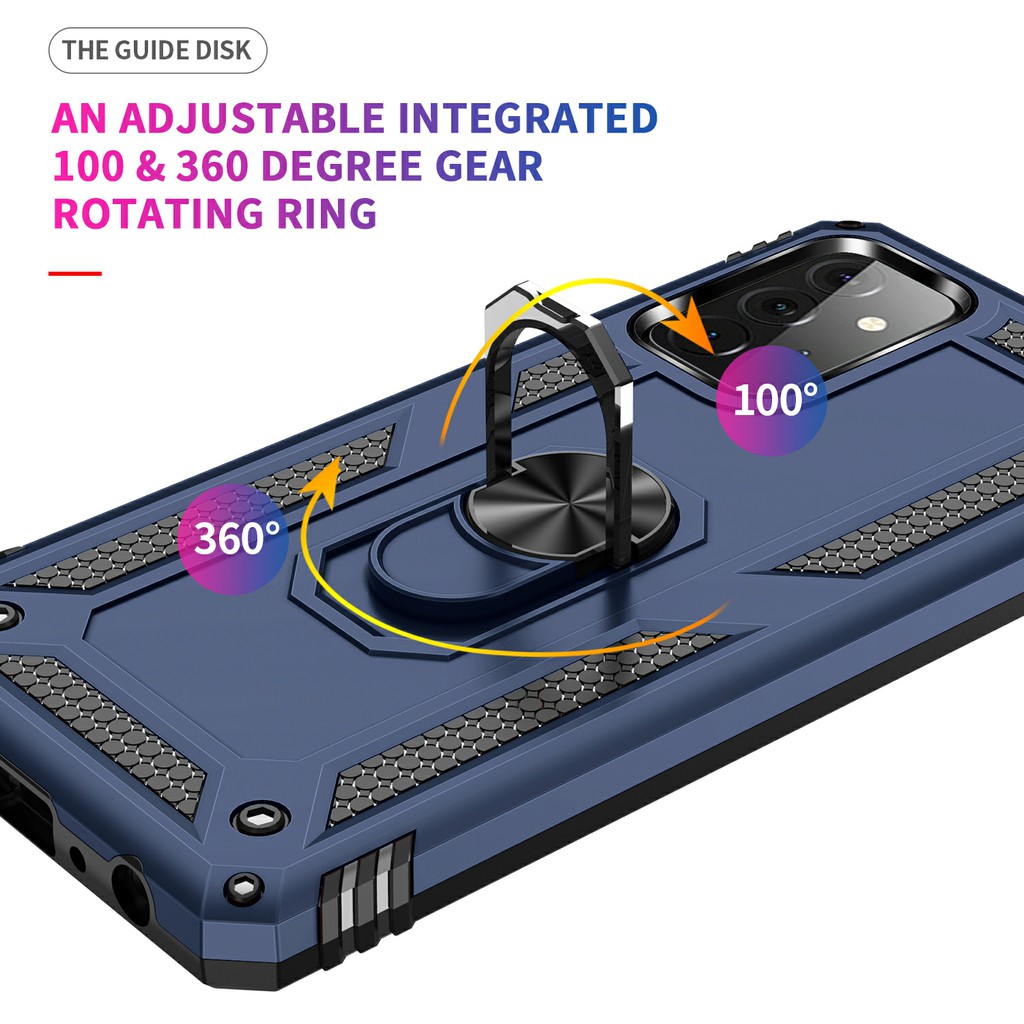 Ốp lưng Samsung A72 / A72 5G Quân Đội Iring chống sốc giá đỡ xem phim nhẫn hút ô tô