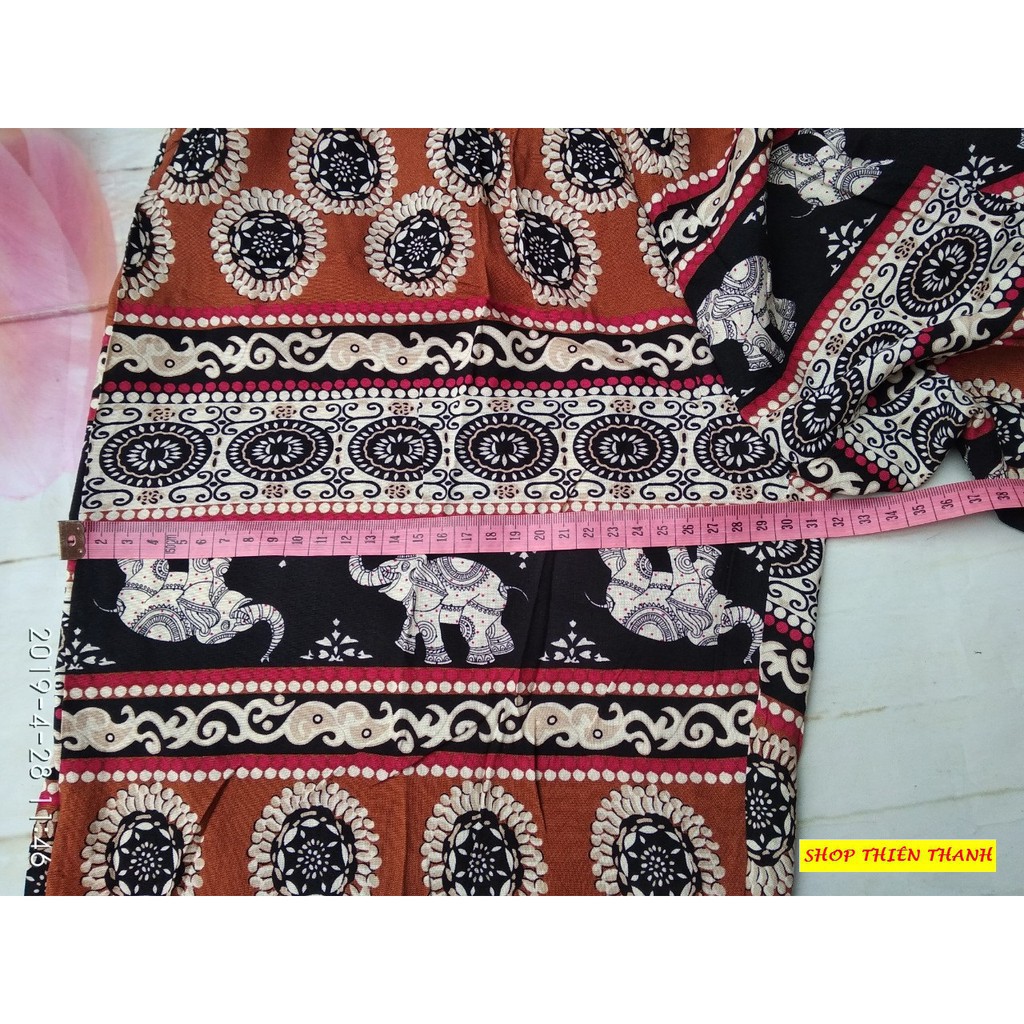 [BIG SALE] Quần ống rộng culottes nữ vải lanh dáng dài ống suông họa tiết thổ cẩm | BigBuy360 - bigbuy360.vn