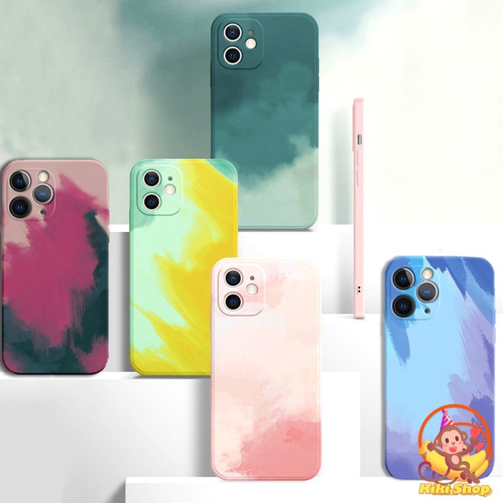 Ốp điện thoại silicon TPU mềm chống thấm nước nhiều màu bảo vệ camera cho IPhone 12 11 Pro Max X XS Max XR 8 7 Plus