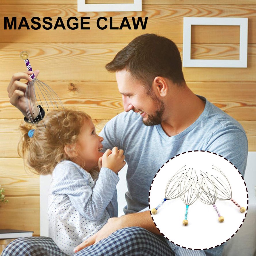 [Hàng mới về] Dụng cụ mát xa đầu hình bạch tuộc nhỏ gọn tiện lợi
