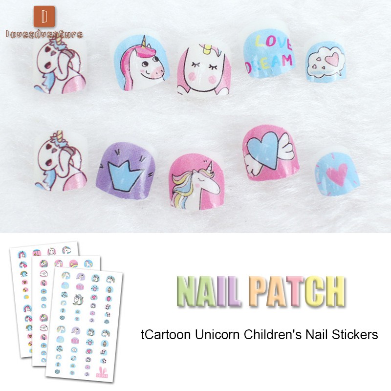Bộ sticker dán móng tay hình động vật đáng yêu cho bé