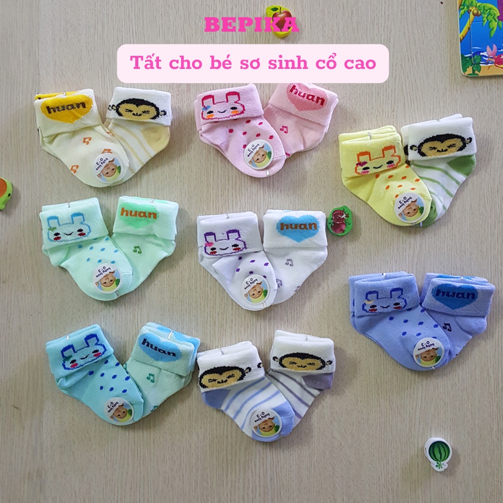 Set 5 đôi tất len sơ sinh Babylove cổ cao cho bé từ 0 đến 3 tháng