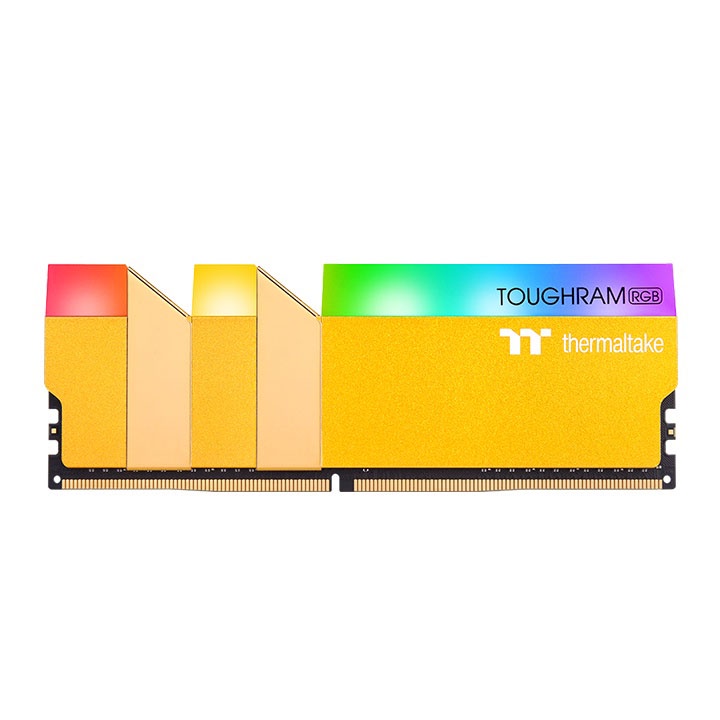 KIT Ram Thermaltake TOUGHRAM RGB 16GB (8GBx2) DDR4 3600MHz Metallic Gold RG26D408G X2- 3600C18A