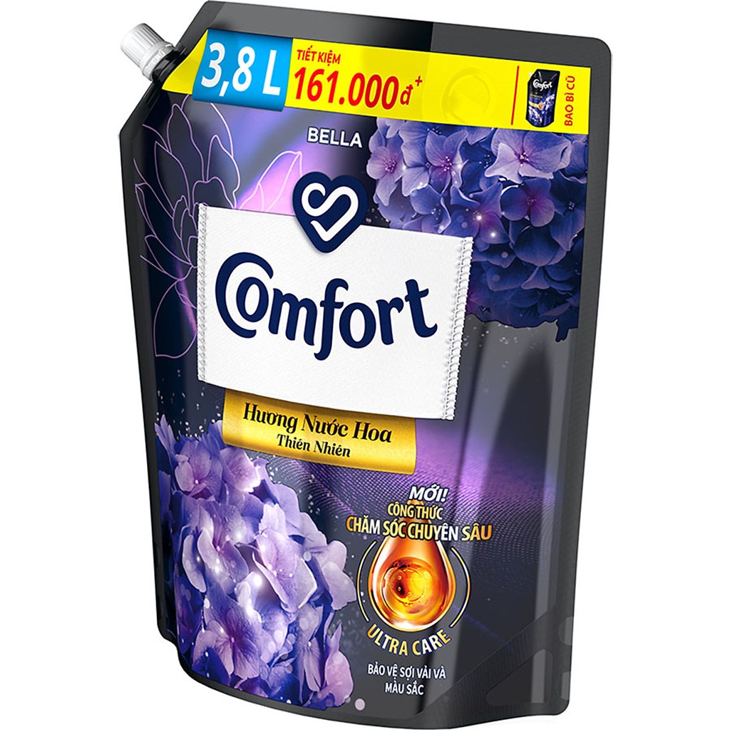 Nước xả vải Comfort Nước hoa Bella túi khổng lồ 3.8L MỚI