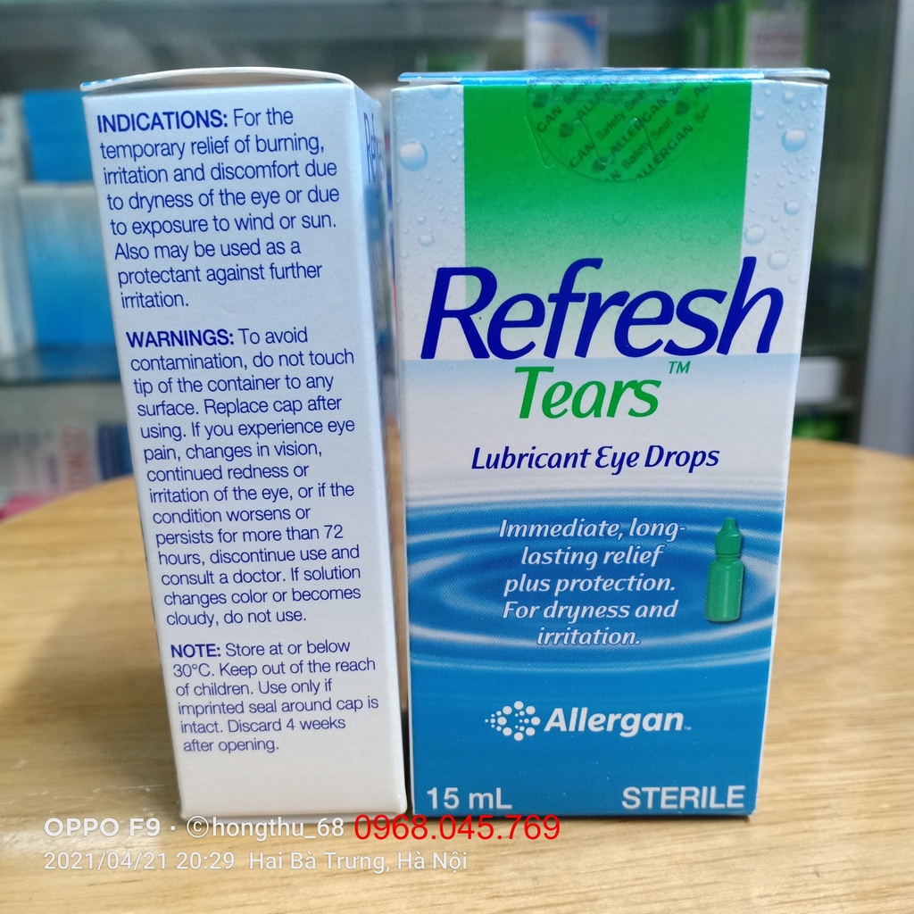 Nhỏ mắt Refresh Tears Lubricant Eye Drops chai 15ml