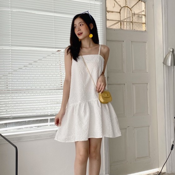 YU CHERRY | Đầm nữ vải in họa tiết mây nhỏ Pattern Cami Dress YD128