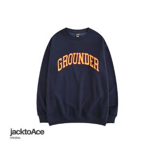 Áo Thun Streetwear Sweatshirt Unisex Cổ Tròn Oversize Nam Nữ Màu Xanh Navi