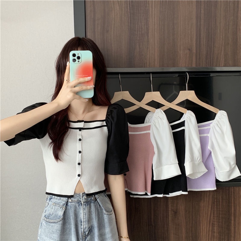 Áo cardigan Ngắn Cổ Vuông Chất Liệu Dệt Kim Mỏng Thời Trang Cho Nữ 2022 JL-TX-246
