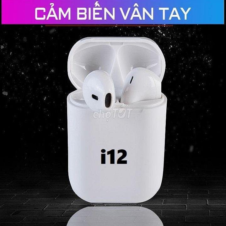 TAI NGHE BLUETOOTH I12 KHÔNG DÂY CẢM BIẾN VÂN TAY GIÁ TỐT HÀNG CHÍNH HÃNG