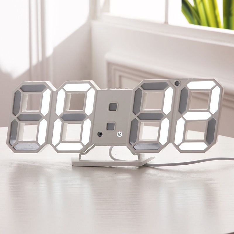 Đồng hồ LED 3D treo tường, để bàn phong cách Hàn Quốc hiện đại, sáng đẹp - Hướng dẫn sử dụng Tiếng V