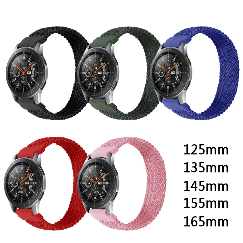 Dây Đồng Hồ Đeo Tay Bằng Sợi Nylon Co Giãn Kích Thước 2 40 42 44 46 mm 20mm 22mm Dành Cho Samsung Watch Active