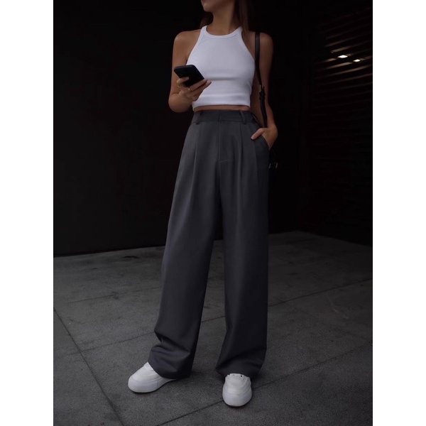Áo Tank Top / Balo Nữ Croptop Kiểu Ôm Cotton Gân Co Dãn Màu Xanh Lá Đen Minipie