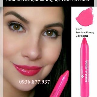 SON BÚT SÁP JORDANA TWIST & SHINE MOISTURIZING BALM STAIN Rosabell