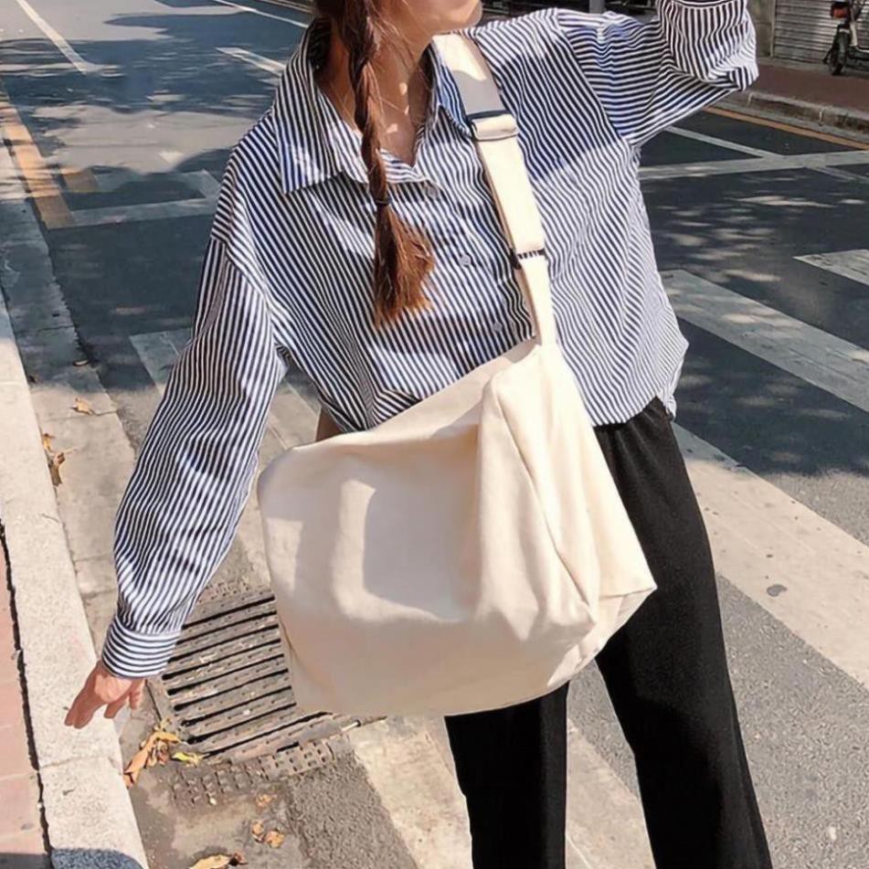 [VẢI CAO CẤP] Túi Đeo Chéo Canvas Cỡ Lớn Thời Trang Hàn Quốc Học Sinh Sinh Viên Đi Học , Đi Chơi | BigBuy360 - bigbuy360.vn