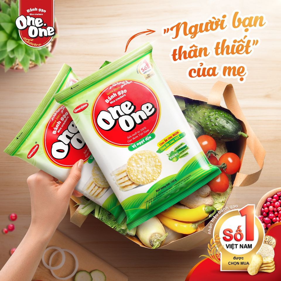 Bánh gạo One One vị ngọt dịu gói 150g-mẫu mới