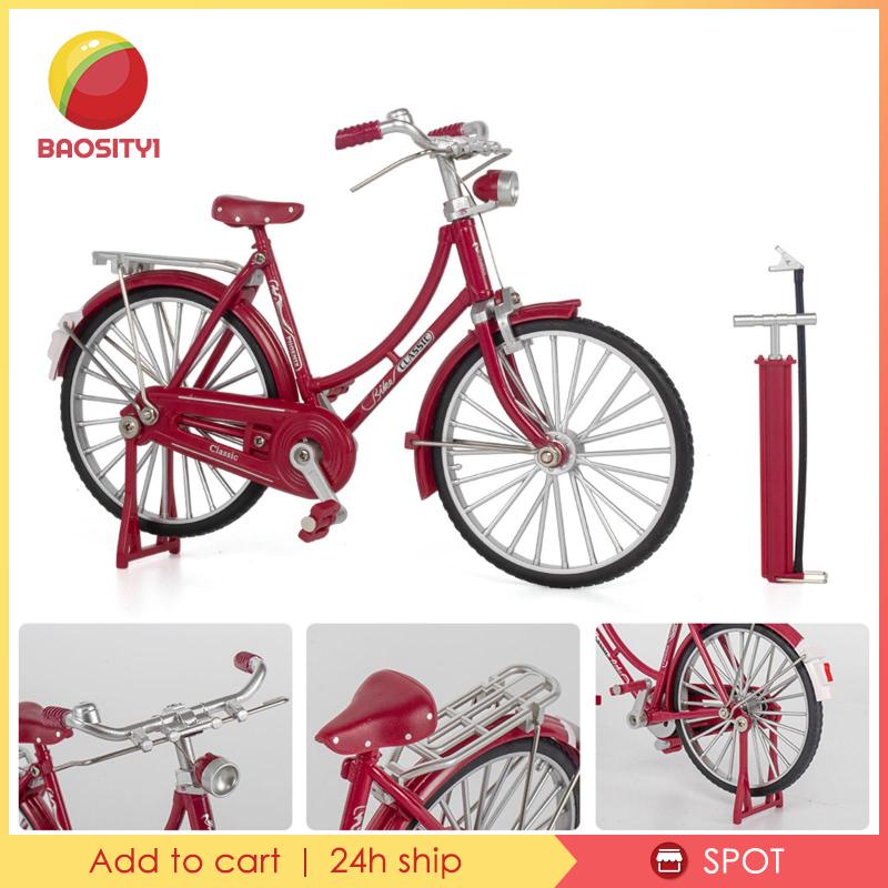 [Baosity1] Mô Hình Xe Đạp 1 / 10 Có Bánh Xe Xoay Được Trang Trí Thủ Công Để Bàn