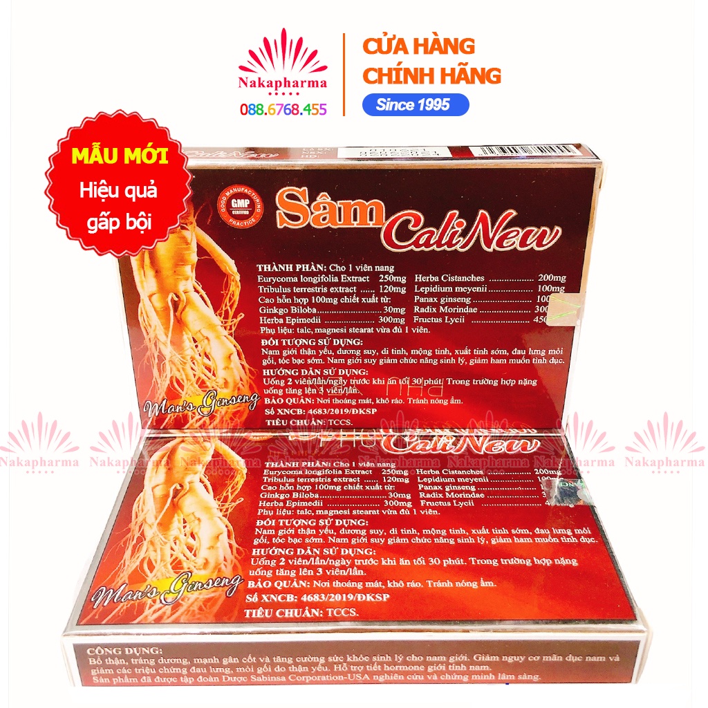 Sâm CaliNew G&P  – Giúp bổ thận tráng dương, tăng sinh lý phái mạnh Cali New Cali Peru - Man's Ginseng