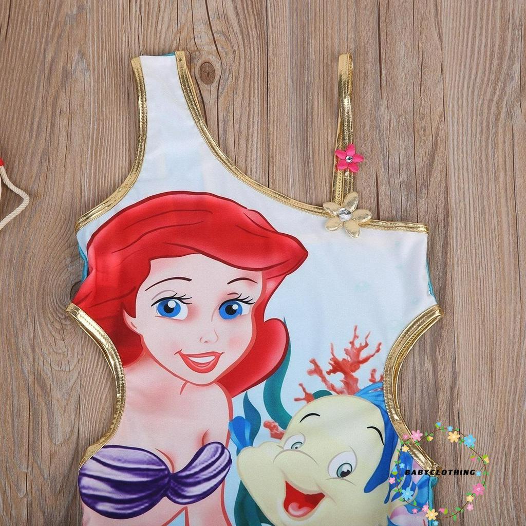 Đồ Bơi Một Mảnh Họa Tiết Nàng Tiên Cá Dễ Thương Dành Cho Bé Gái
