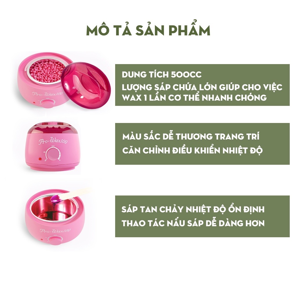 Nồi nấu sáp wax lông máy ria mép lông nách nóng bikini lạnh vùng kín hàng chính hãng