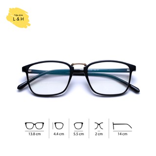 Gọng Kính vuông nhựa dẻo 210 - Nhận cắt mắt cận, viễn, loạn- Tặng kèm hộp xinh