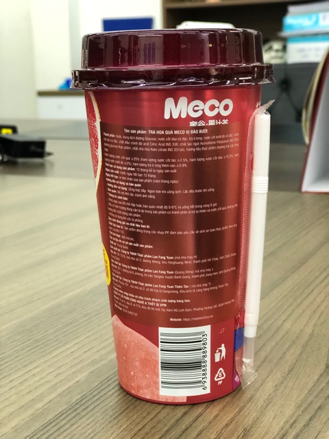 [Hàng Nhập Khẩu] Trà Hoa Quả Meco Vị Đào Bưởi 400ml