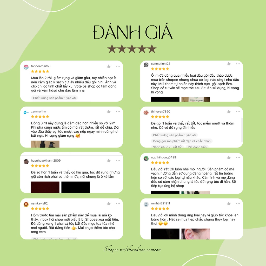 Dầu gội thảo dược giúp mọc tóc, ngăn rụng tóc 500ml 3in1 cao cấp | BigBuy360 - bigbuy360.vn