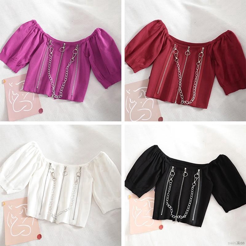 Áo Lửng Tay Ngắn Thời Trang Dành Cho Nữ