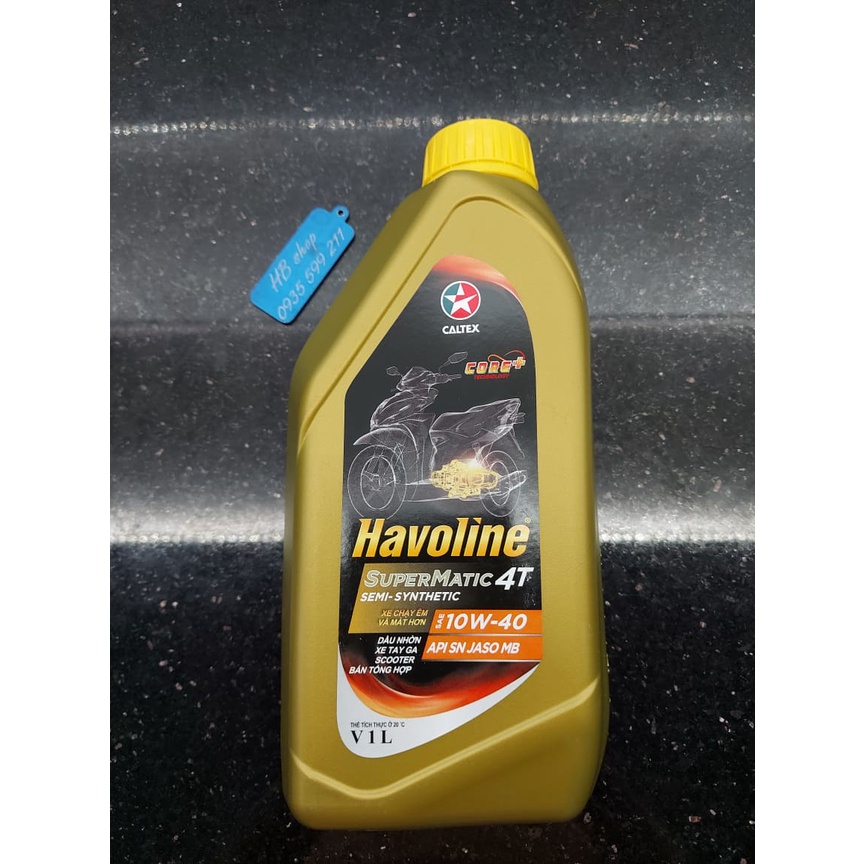 NHỚT HAVOLINE SUPER MATIC 4T SAE 10W40 XE GA 1L VÀ 800ML API/SN/JASO/MB