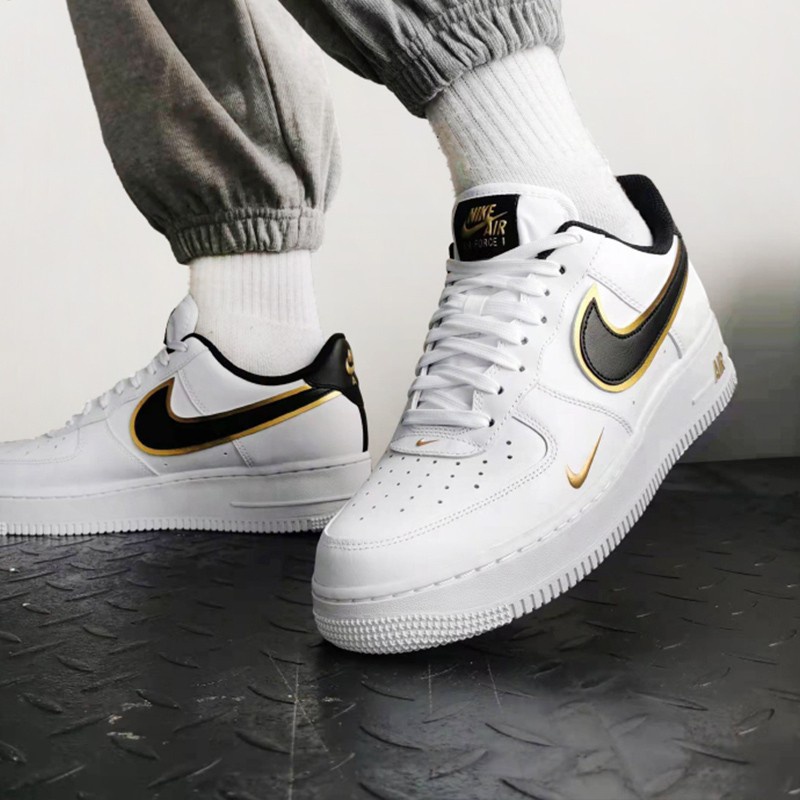 Giày Nike Air Force 1 Black Gold - Giày Sneaker AF1 Nam Nữ Thể Thao Cổ Thấp Cao Cấp Full box Bill