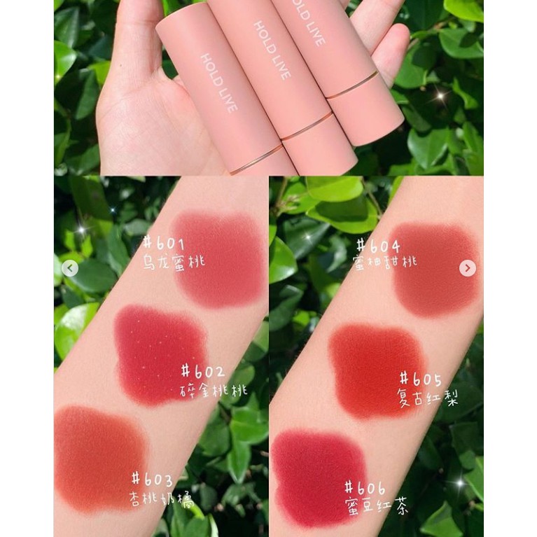 【Sale】 HOLD LIVE pink velvet matte lipstick rose gold glitter  lipstick  Nội Địa Trung