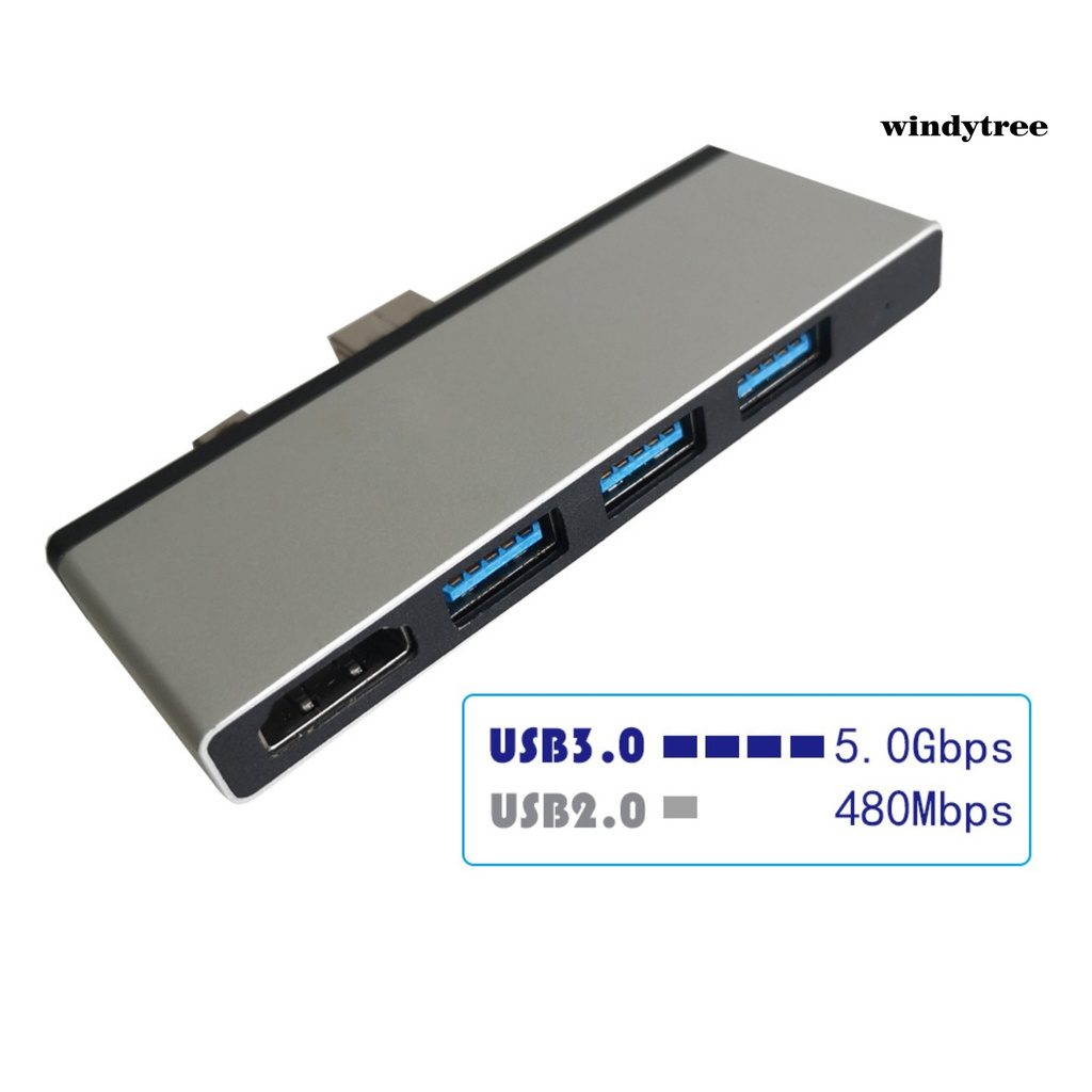 Bộ Chia Cổng Usb 3.0 4 Trong 1 Cho Máy Tính Bảng Surface Pro4 / 5 / 6