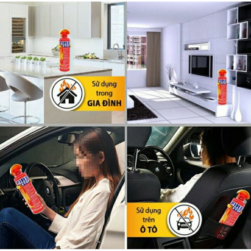 Bình chưa cháy ô tô mini 500ml, công nghệ mới